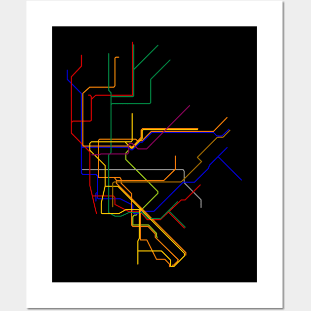 New York Subway Lines Wall Art by byebyesally